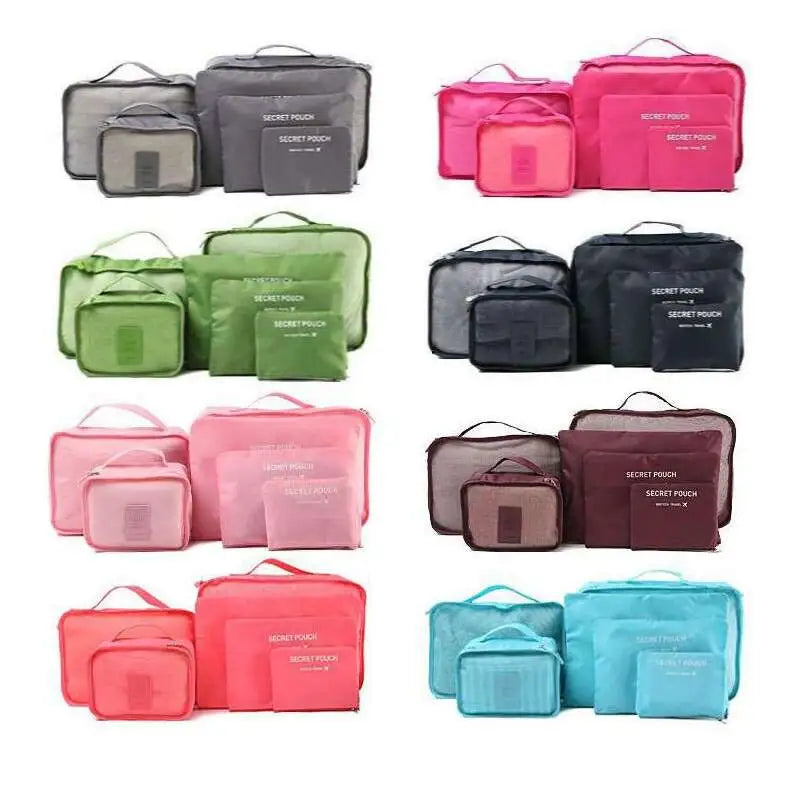 Travel Organiser Pouches (6 Piece Set)