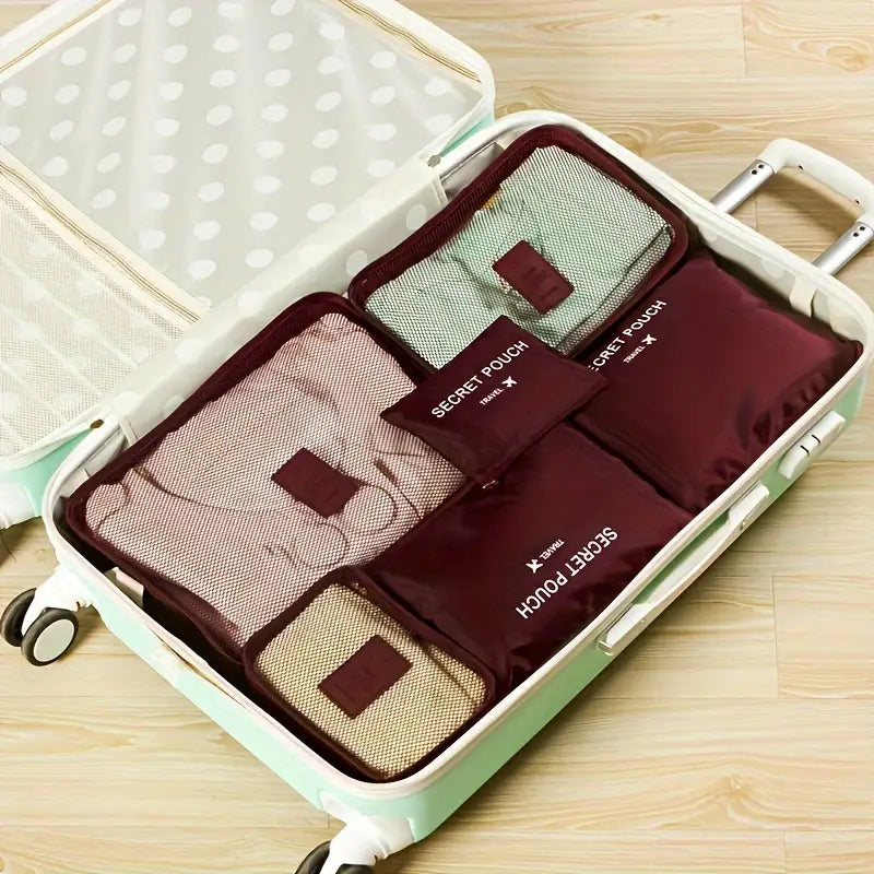 Travel Organiser Pouches (6 Piece Set)