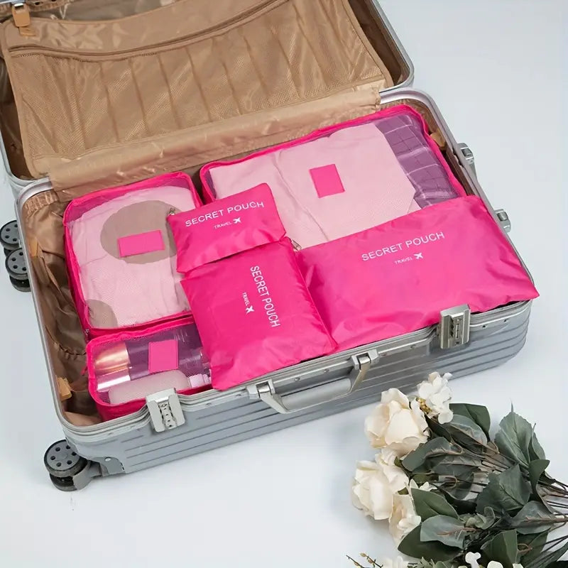 Travel Organiser Pouches (6 Piece Set)